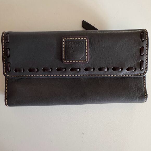 Dooney & Bourke Gray Leather Florentine Continental Clutch Wallet - Picture 8 of 8